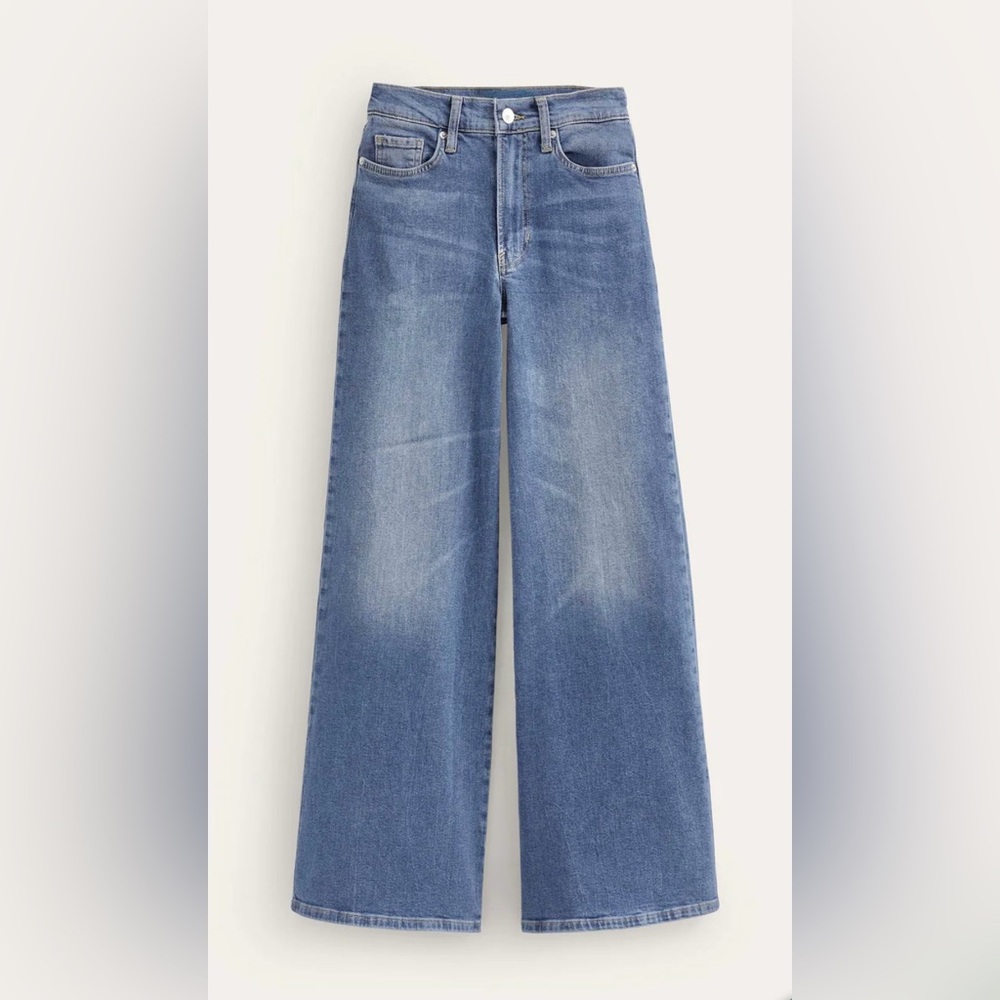 NWOT Women’s Boden Classic Blue High Rise Wide-Leg Jeans 31 P